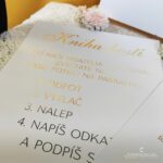 Zlatá informačná kartička - svadobná dekorácia ku knihe hostí - Image 2